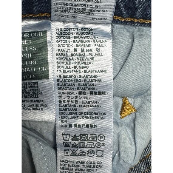 Levi's Women's Notched High Rise Ribcage Straight Full Length Jeans - Sz 27x32 - Picture 6 of 7